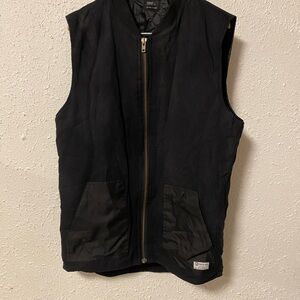 Men's Classic Black Zip Vest